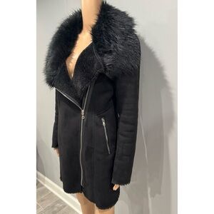 Women's Jacket with Faux Fur Collar